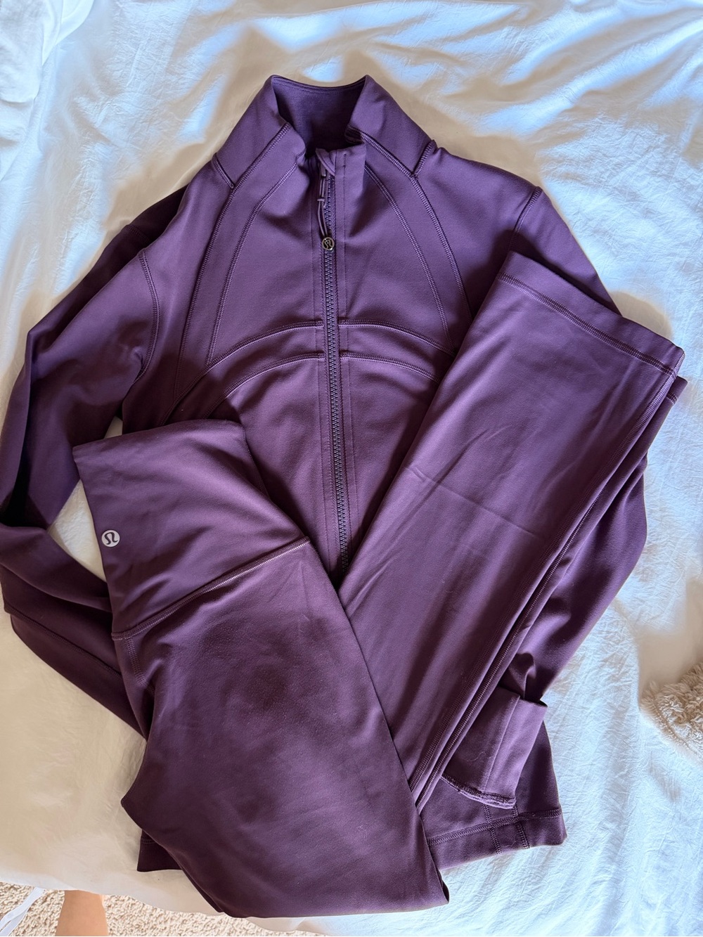 lululemon athletica Deep Purple Zip Jacket and Matching Leggings